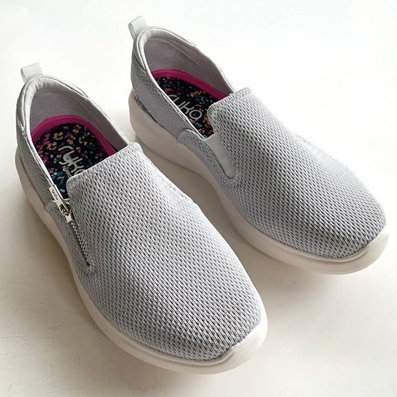 Ryka‎ Ally Women's Slip-On Sneakers Breathable Lightweight 7M VAPOR GRAY FLORAL - Picture 1 of 8